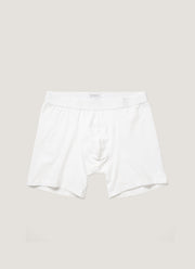Men's Stretch Cotton Boxer Briefs in White