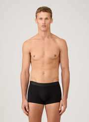 Men's Stretch Cotton Trunks in Black