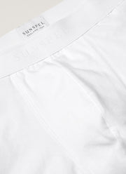 Men's Stretch Cotton Trunks in White