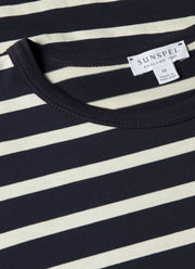 Men's Classic T-shirt in Navy/Ecru Breton Stripe