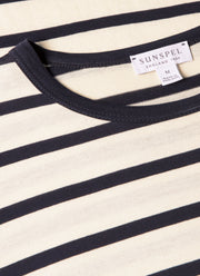 Men's Classic T-shirt in Ecru/Navy Breton Stripe