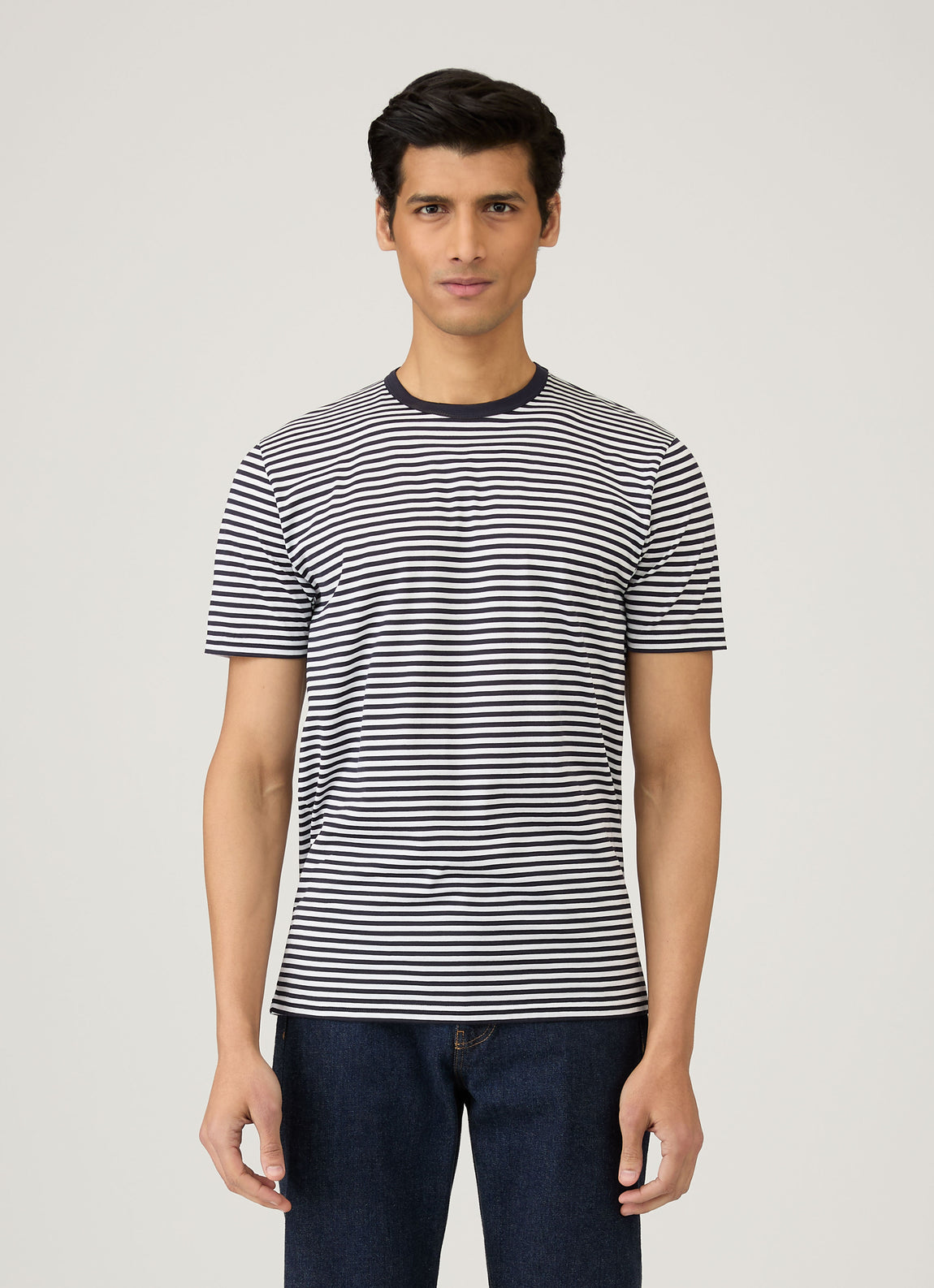 Men's Classic T-shirt in Navy/White English Stripe