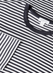 Men's Classic Long Sleeve T-shirt in Navy/White English Stripe