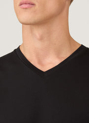 Men's Riviera V-neck T-shirt in Black