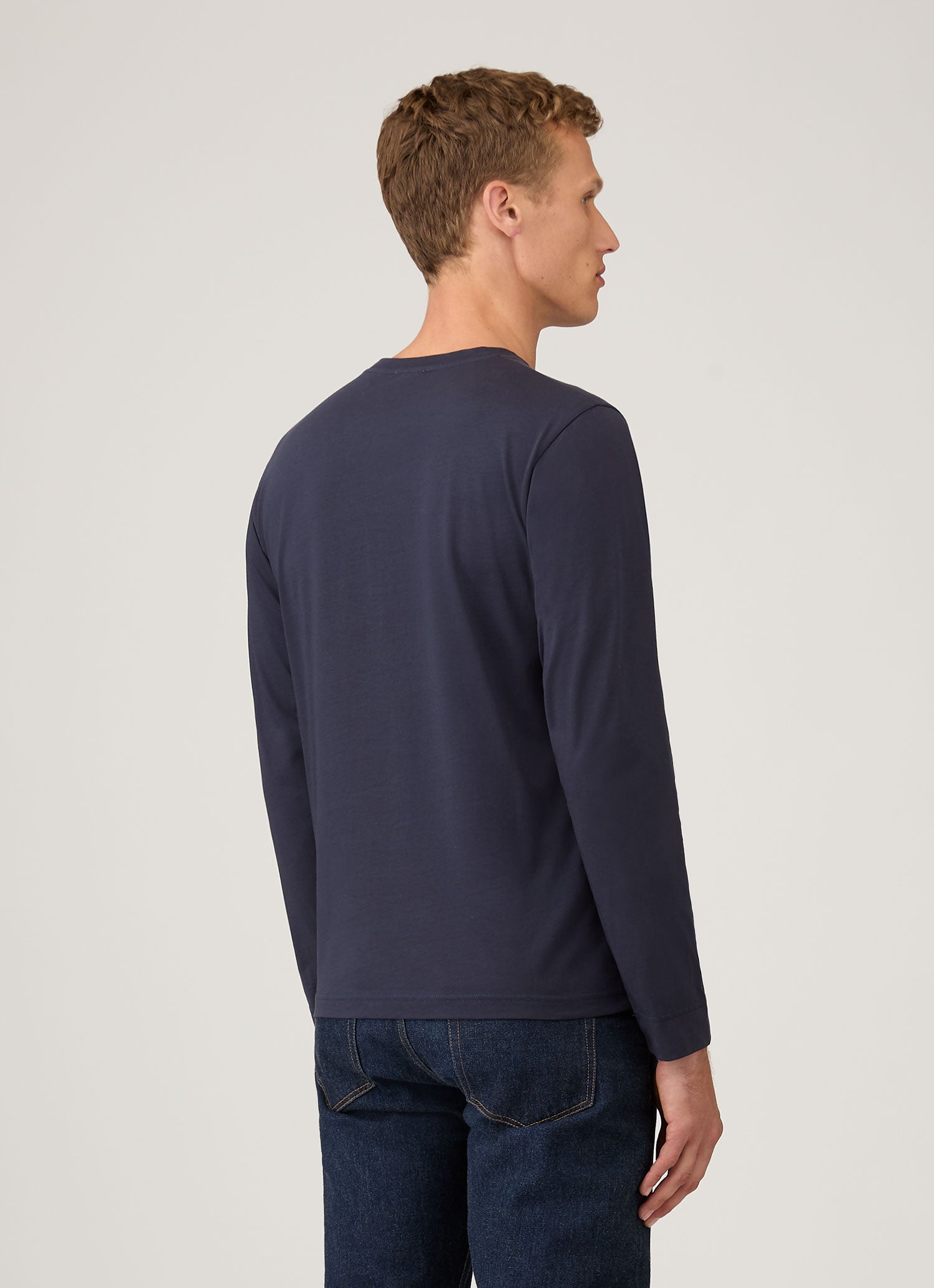 Men's Long Sleeve Riviera T-shirt in Navy