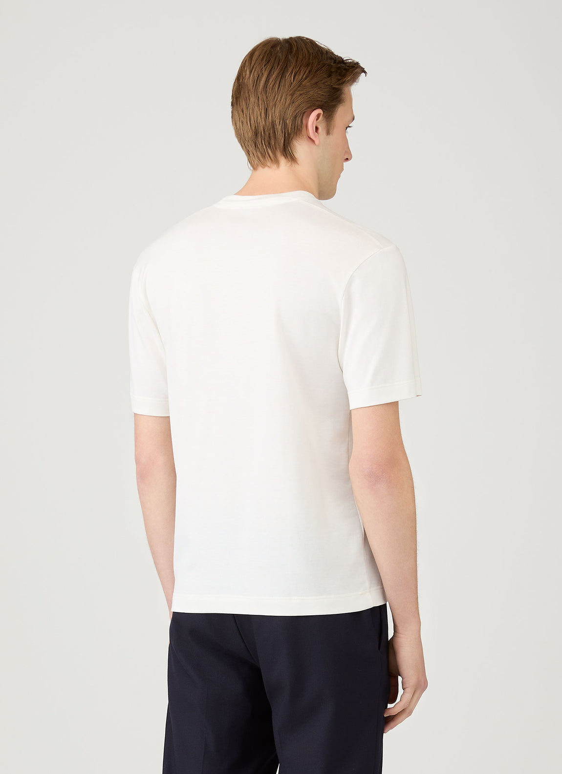 Men's Silk Cotton T-shirt in White
