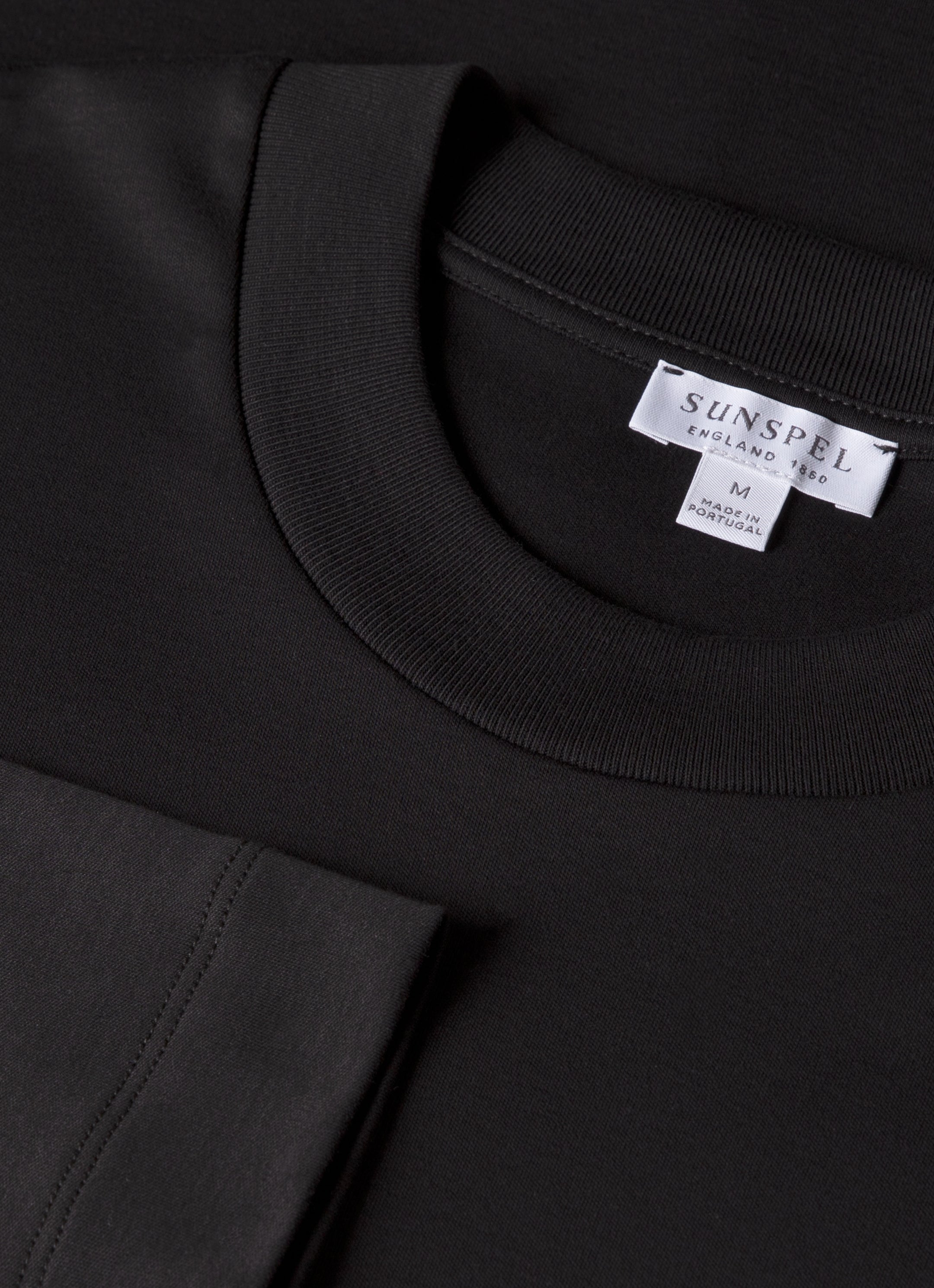 Men's Long Sleeve Heavyweight T-shirt in Black