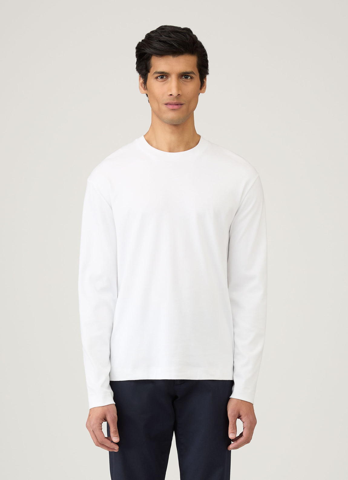 Men's Long Sleeve Heavyweight T-shirt in White