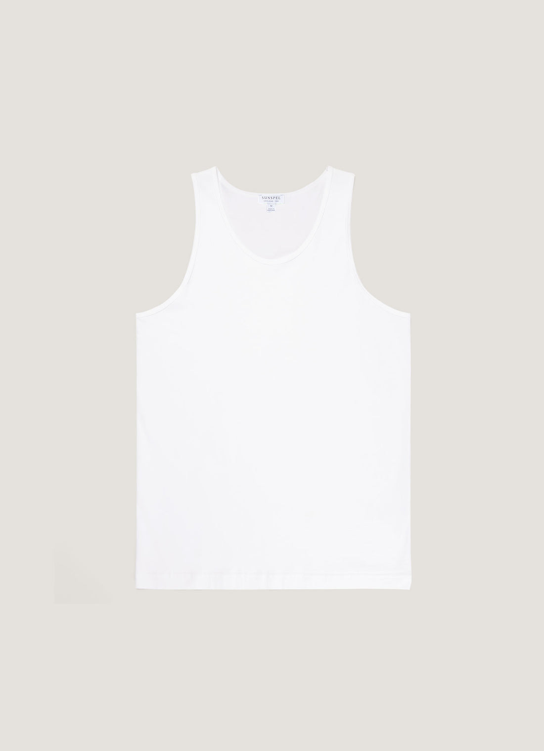 Men's Superfine Cotton Underwear Vest in White