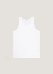 Men's Superfine Cotton Underwear Vest in White
