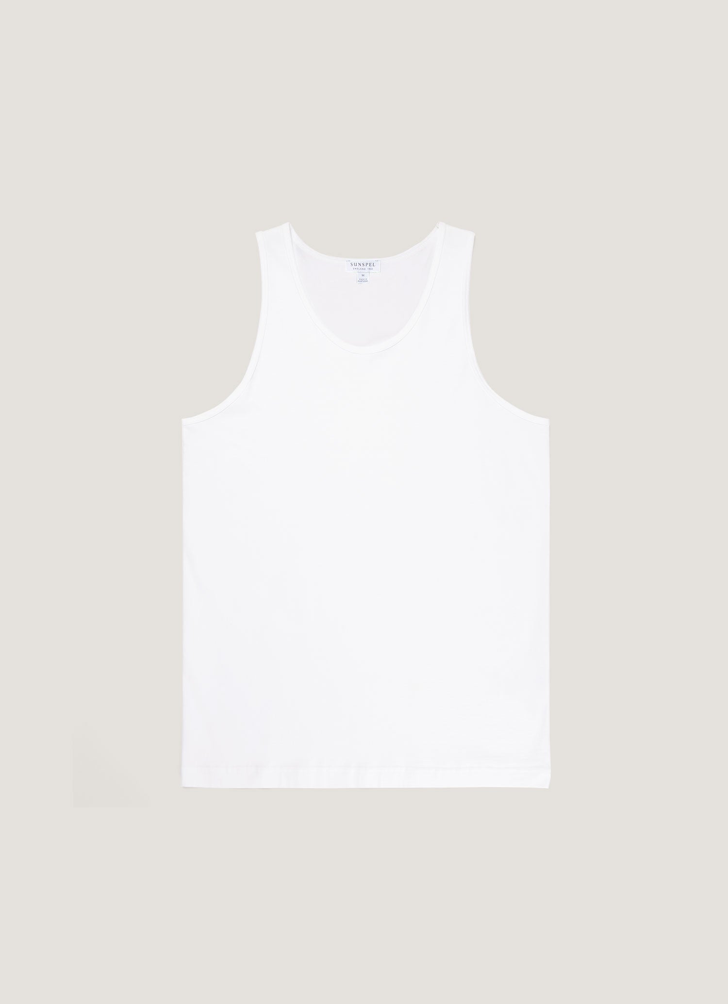 Men's Superfine Cotton Underwear Vest in White