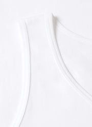 Men's Superfine Cotton Underwear Vest in White