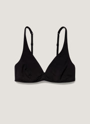 Women's Cotton Stretch Bralette in Black