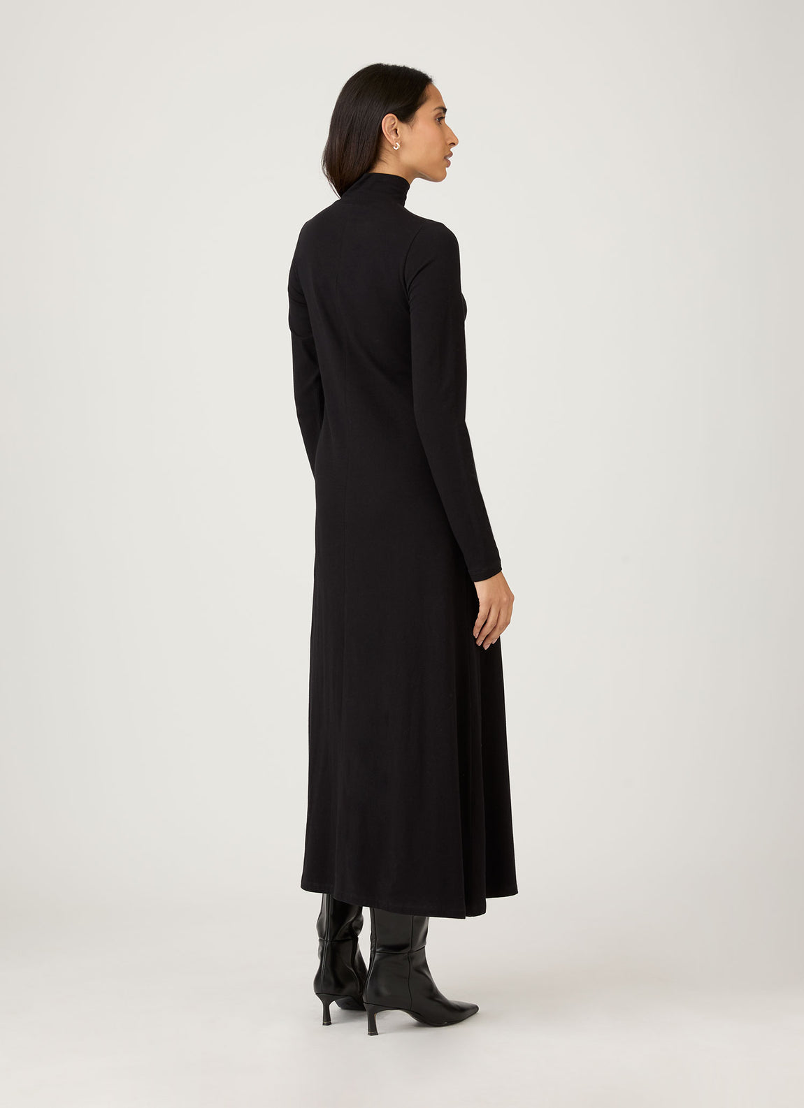 Women's Jersey Midi Dress in Black