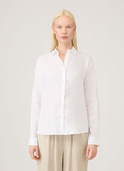 Women's Linen Shirt in White
