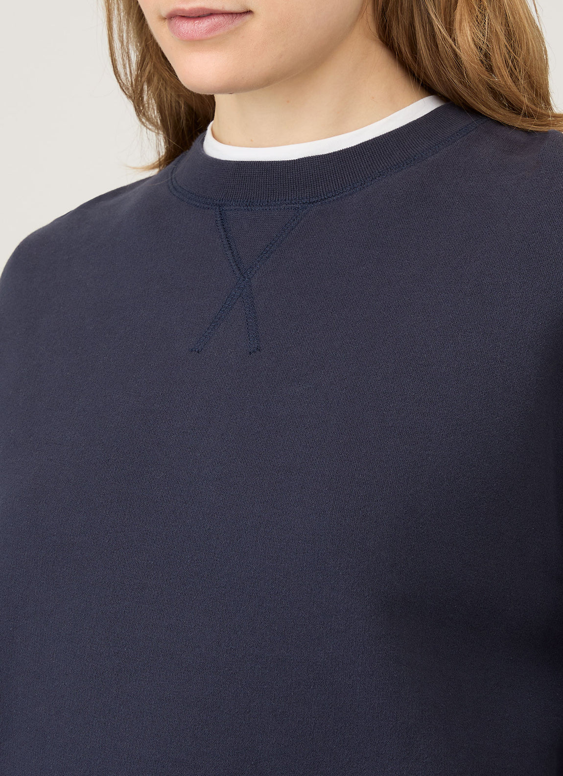 Women's Relaxed Loopback Sweatshirt in Navy