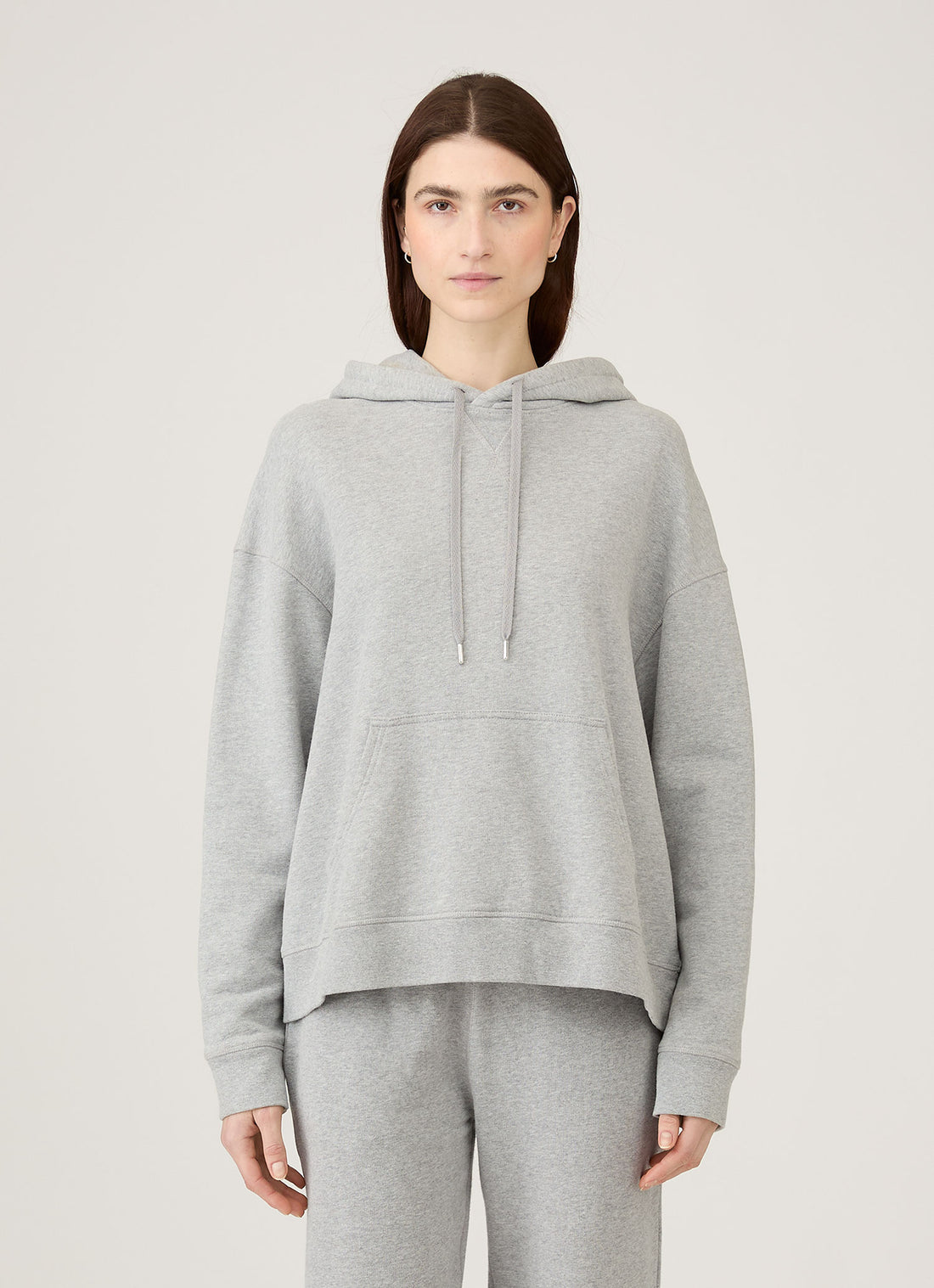 Women's Loopback Hoodie in Grey Melange