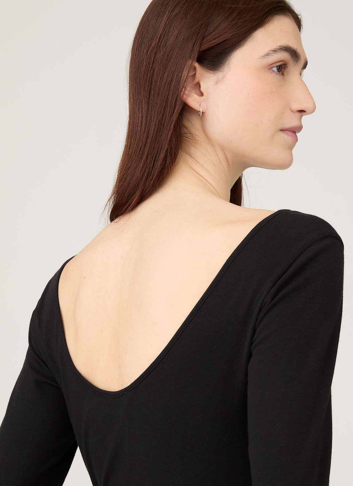 Women's Scoop Back Top in Black