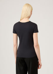 Women's Sea Island Cotton T-shirt in Black