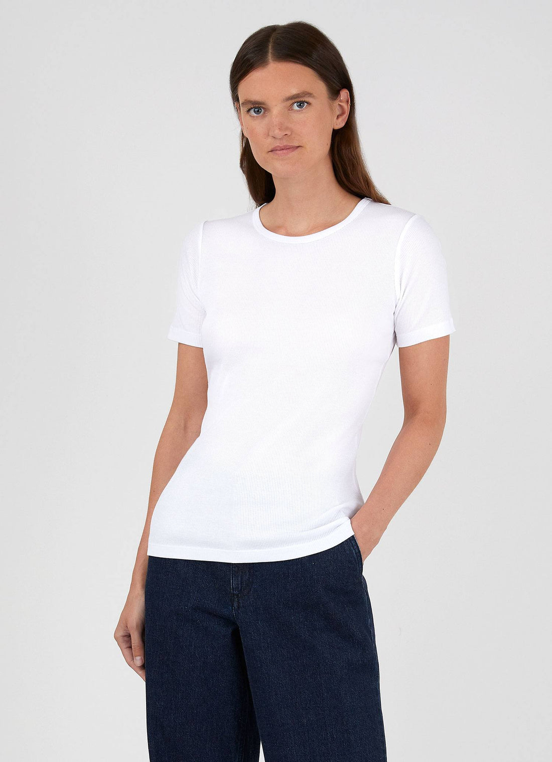 Rib T-shirt - White